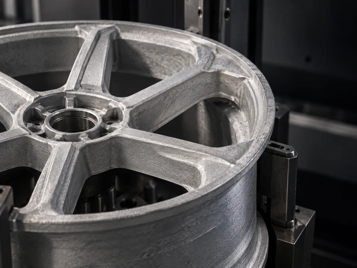 Cast aluminum wheel before machining